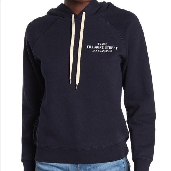 Frame San Francisco Fillmore Hoodie Sweatshirt in Navy Blue size X-Small - Picture 1 of 7